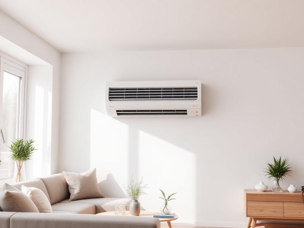 Climatisation réversible installée dans un séjour